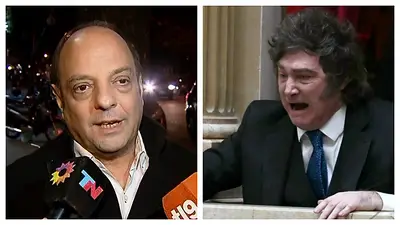 Baby Etchecopar y Javier Milei. Baby Etchecopar y Javier Milei.