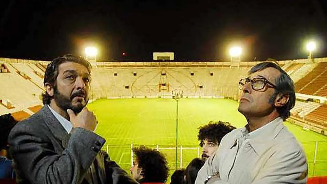 Escena en Estadio Huracán de El secreto de sus ojos