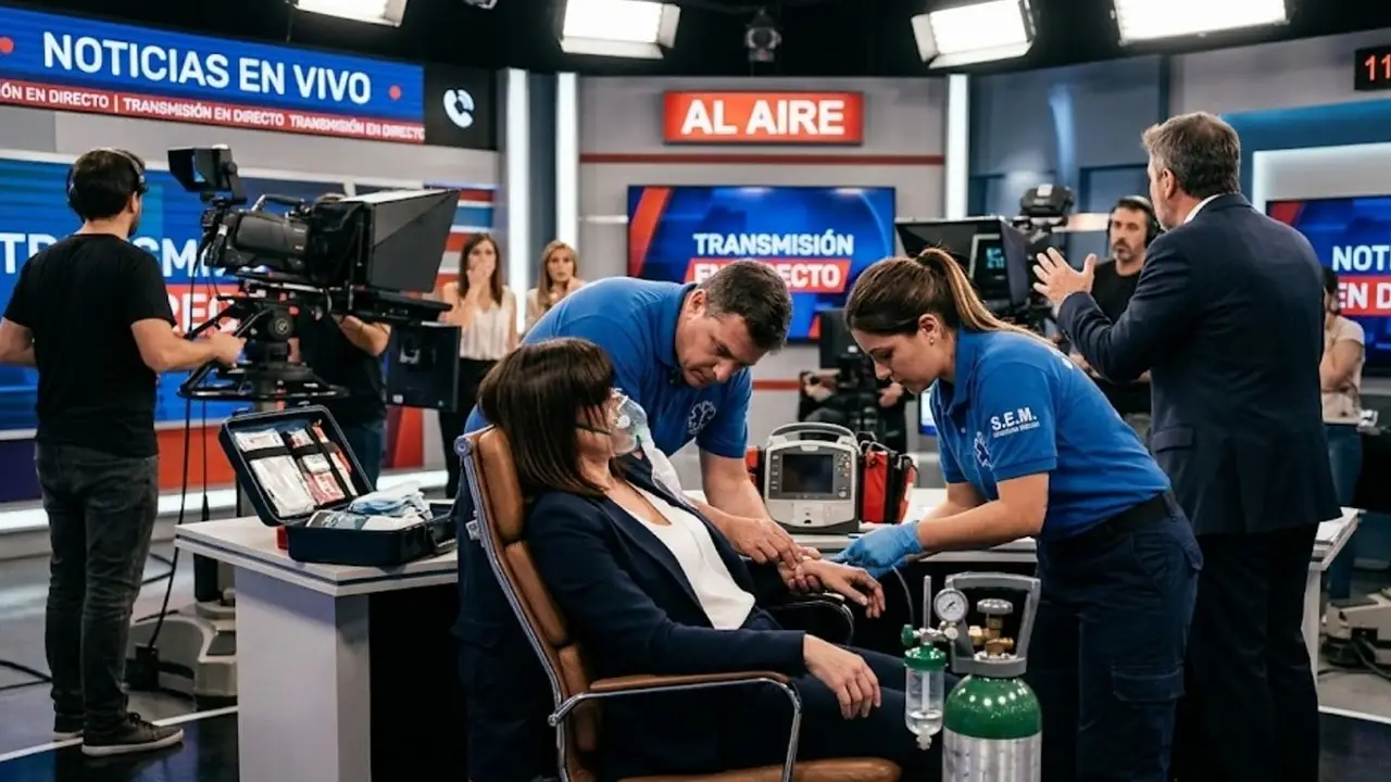 Conductora se descompone al aire y es atendida de urgencia.