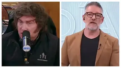 Javier Milei y Luis Novaresio. Javier Milei y Luis Novaresio.