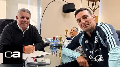 El Mundial de la Selección Argentina ya carretea: se reunieron Tapia y Lionel Scaloni El Mundial de la Selección Argentina ya carretea: se reunieron Tapia y Lionel Scaloni