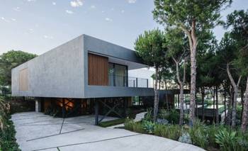 La casa que levita en pleno bosque y evita talar árboles | Construcción