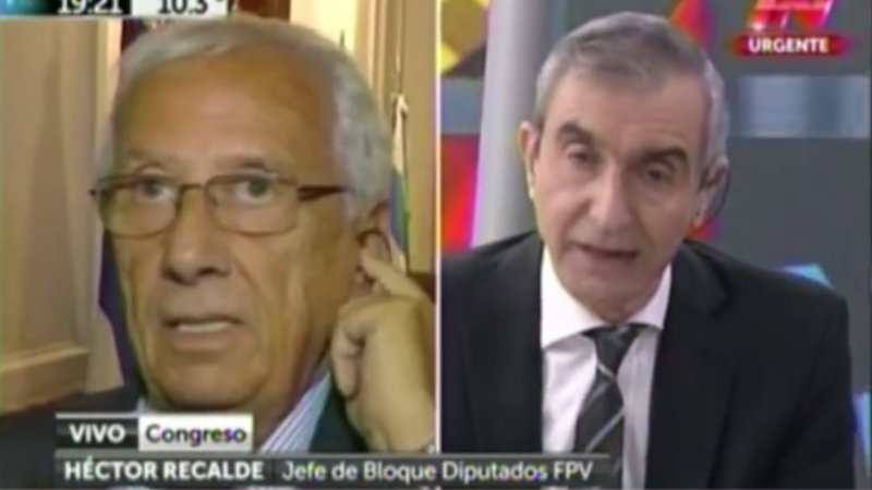 El duro cruce entre Nelson Castro y Héctor Recalde