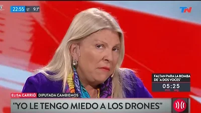 Carrió confesó que le tiene miedo a los drones Carrió confesó que le tiene miedo a los drones