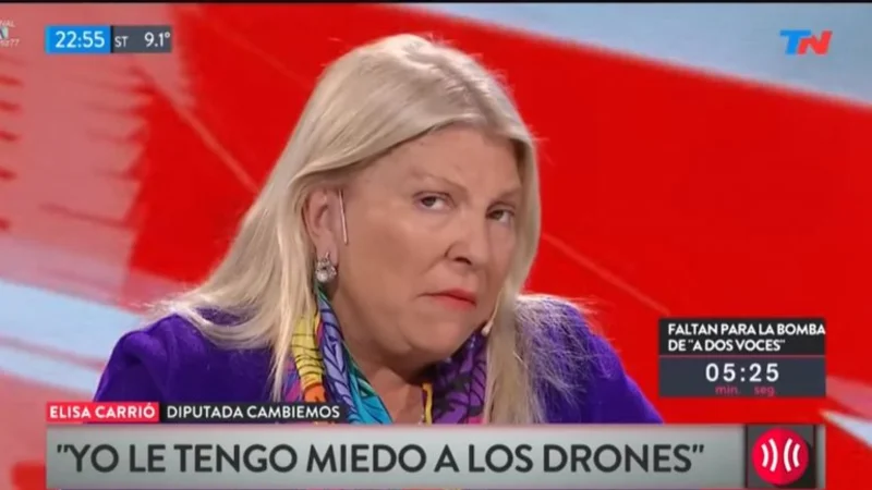 Carrió confesó que le tiene miedo a los drones