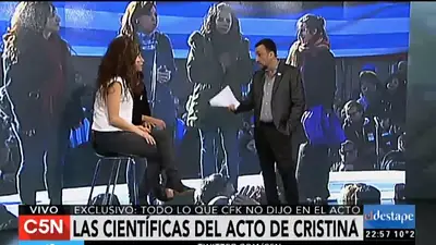 Navarro entrevistó a las dos científicas que subió Cristina al escenario: conocé su historia Navarro entrevistó a las dos científicas que subió Cristina al escenario: conocé su historia