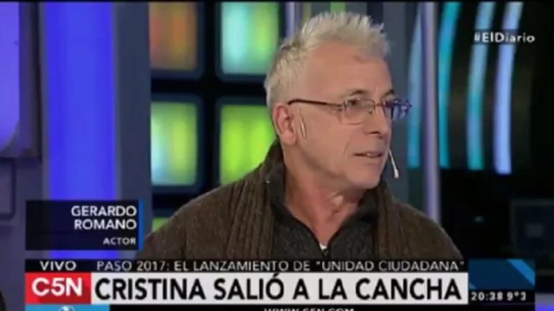 Gerardo Romano: "Lloré mucho con el acto de Cristina Kirchner"