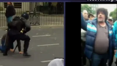 Exclusivo: pese a acordar con los manifestantes, la Policía de Larreta reprimió igual Exclusivo: pese a acordar con los manifestantes, la Policía de Larreta reprimió igual