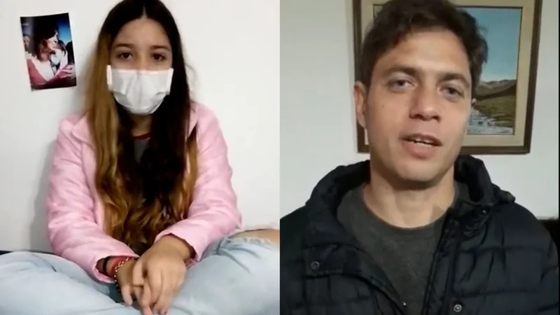 Kicillof sorprendió a una adolescente con enfermedad crónica: "Me comprometo a revertir este abandono de la gente"