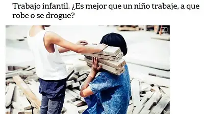 Repudiable: La Nación vio el lado positivo del trabajo infantil Repudiable: La Nación vio el lado positivo del trabajo infantil