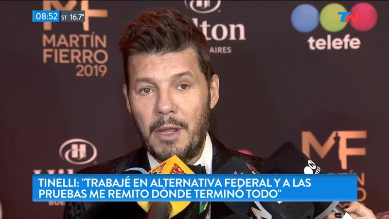 Martín Fierro: Tinelli cruzó duro a los dirigentes de Alternativa Federal 