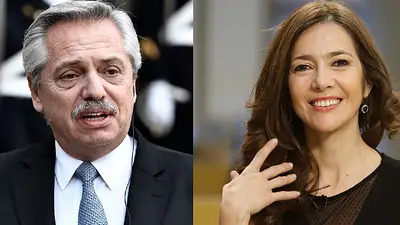 El picante cruce al aire entre Cristina Pérez y Alberto Fernández por el default El picante cruce al aire entre Cristina Pérez y Alberto Fernández por el default