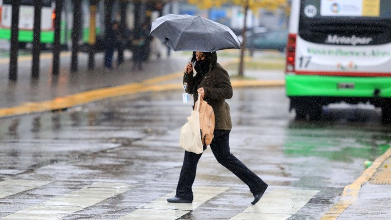 El clima con lluvia en Buenos Aires