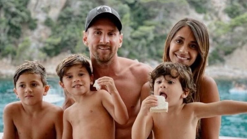 Lionel Messi Antonella Rocuzzo y su familia