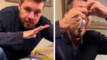 Mal perdedor: Tinelli tuvo que comer comida de perro, pero mintió