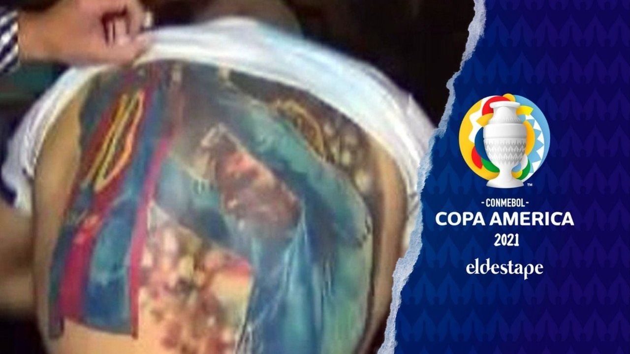 Lionel Messi le firmó el tatuaje gigante al hincha brasileño que se hizo viral