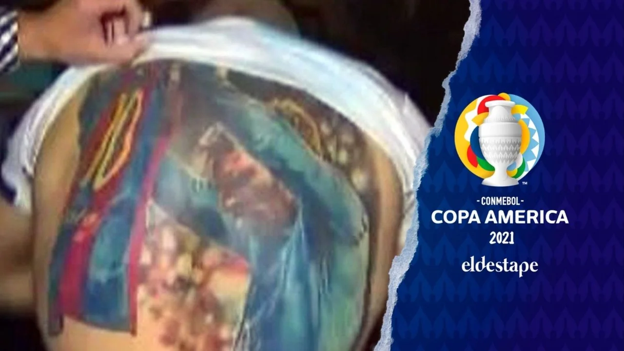 Lionel Messi le firmó el tatuaje gigante al hincha brasileño que se hizo viral
