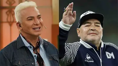 Diego Maradona, Flavio Mendoza, Los Mammones, televisión Diego Maradona, Flavio Mendoza, Los Mammones, televisión
