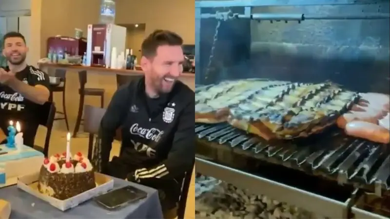 Lionel Messi, Selección Argentina, cumpleaños, asado, Copa América
