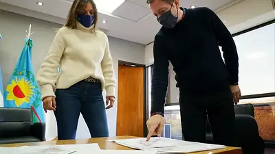 Gray y Galmarini evaluaron avances de obras en Esteban Echeverría Gray y Galmarini evaluaron avances de obras en Esteban Echeverría
