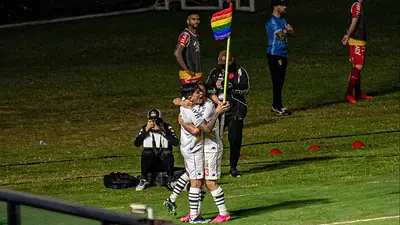Orgullo LGTB, Brasil, gol, festejo, Germán Cano, Vasco da Gama Orgullo LGTB, Brasil, gol, festejo, Germán Cano, Vasco da Gama