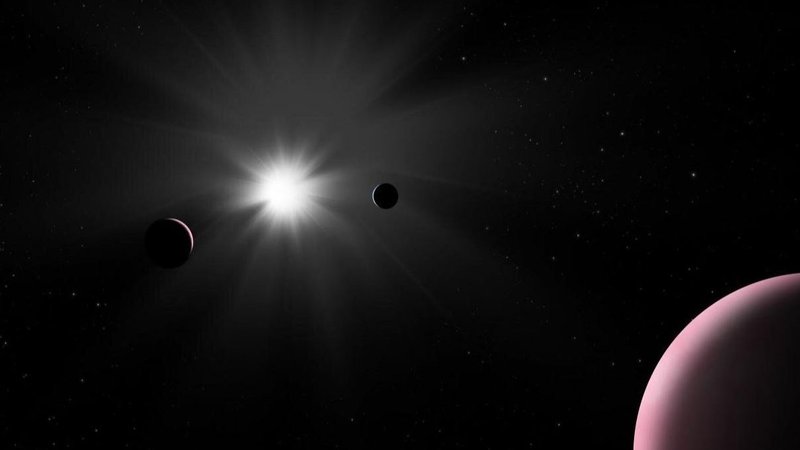 Planeta detectado, espacio exterior, estrella similar al sol, Lupus
