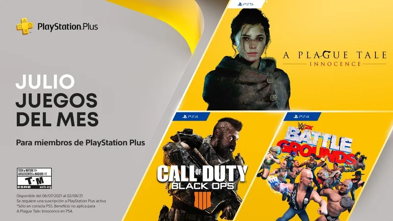 PS Plus julio