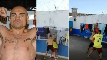 Se filtró un polémico video de la Hiena Barrios peleando en el penal de Campana