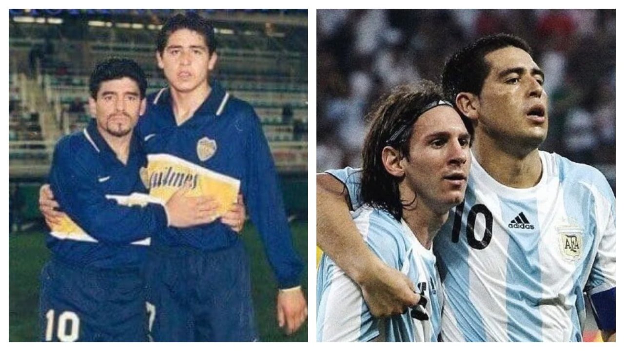 Riquelme reveló lo que significó para su carrera jugar con Maradona y Messi