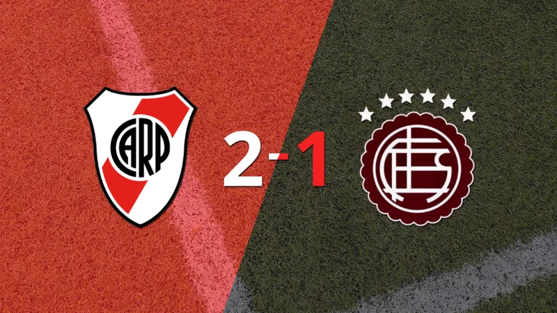 River Plate logra 3 puntos al vencer de local a Lanús 2-1