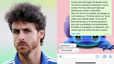 Pablo Aimar y la captura del chat de WhatsApp viral. Pablo Aimar y la captura del chat de WhatsApp viral.