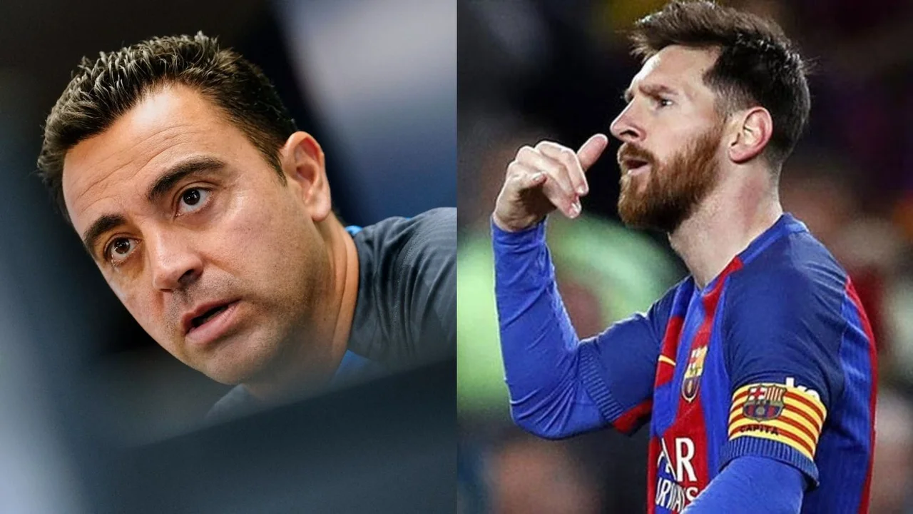 Xavi Hernández Lionel Messi Barcelona