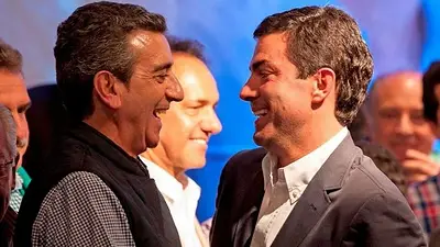 El precandidato a presidente Juan Manuel Urtubey y el diputado nacional Florencio Randazzo negaron una alianza con Juntos por el Cambio. El precandidato a presidente Juan Manuel Urtubey y el diputado nacional Florencio Randazzo negaron una alianza con Juntos por el Cambio.