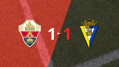 Elche y Cádiz empataron 1 a 1 Elche y Cádiz empataron 1 a 1