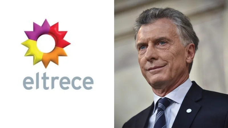 Logo de El Trece y Mauricio Macri