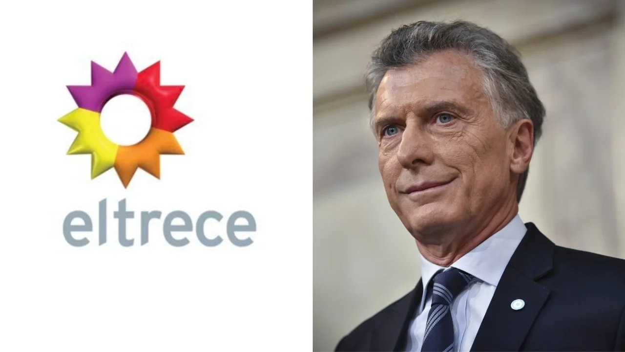 Logo de El Trece y Mauricio Macri