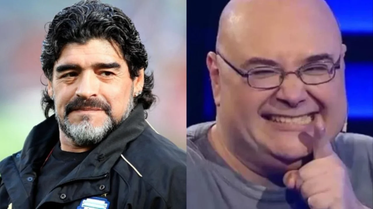Diego Maradona. Jorge Porcel Jr