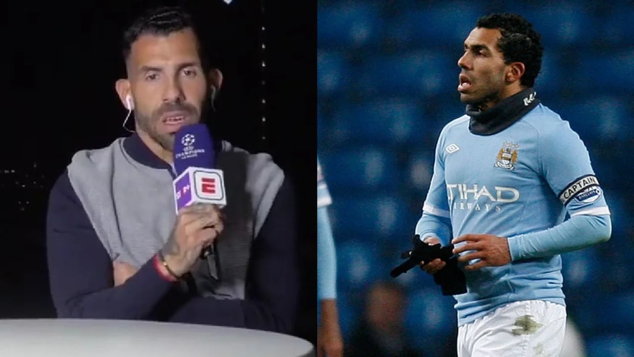 Carlos Tevez Manchester City UEFA Champions League