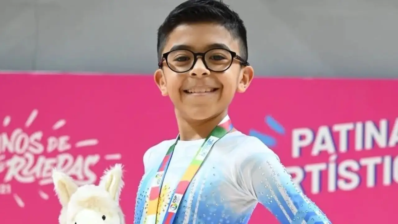 Santi Rearte, la historia del nene de 10 años que compite solo por la pasión del patinaje artístico