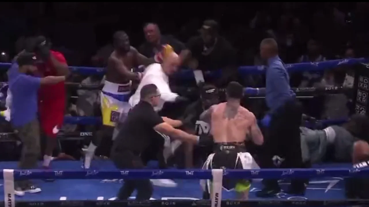 Escándalo total: la pelea entre Mayweather y el nieto de un mafioso terminó en una batalla campal