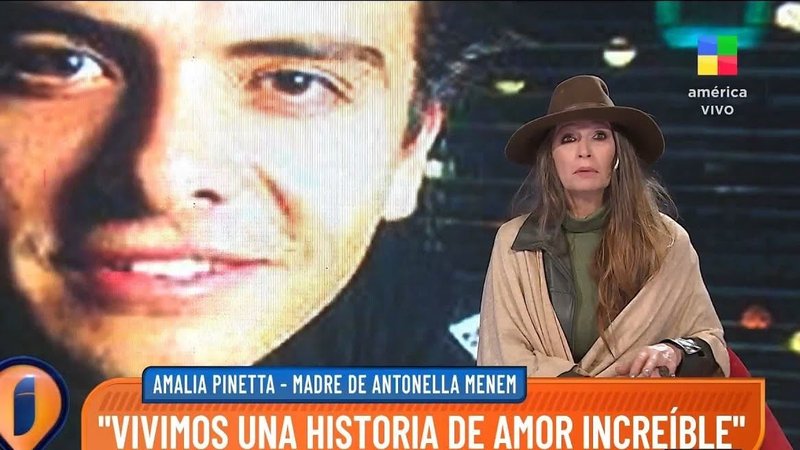  Amalia Pinetta, expareja de Carlos Menem Jr. y madre de Antonella Menem, en el estudio de Instrusos