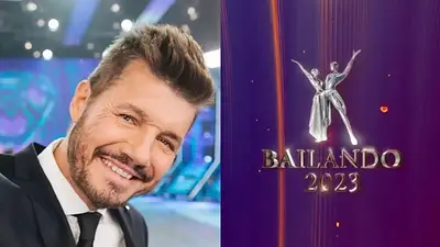 Marcelo Tinelli y el logo del Bailando 2023 Marcelo Tinelli y el logo del Bailando 2023