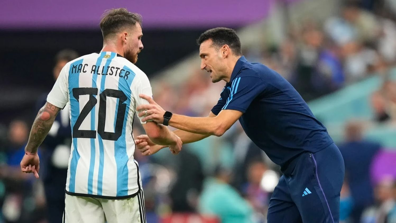 Alexis Mac Allister, Lionel Scaloni, Selección Argentina, deportes