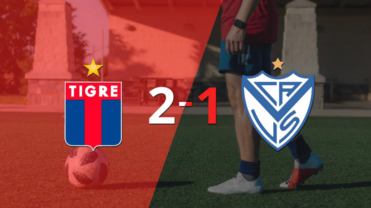 Tigre sacó los 3 puntos en casa al vencer 2-1 a Vélez
