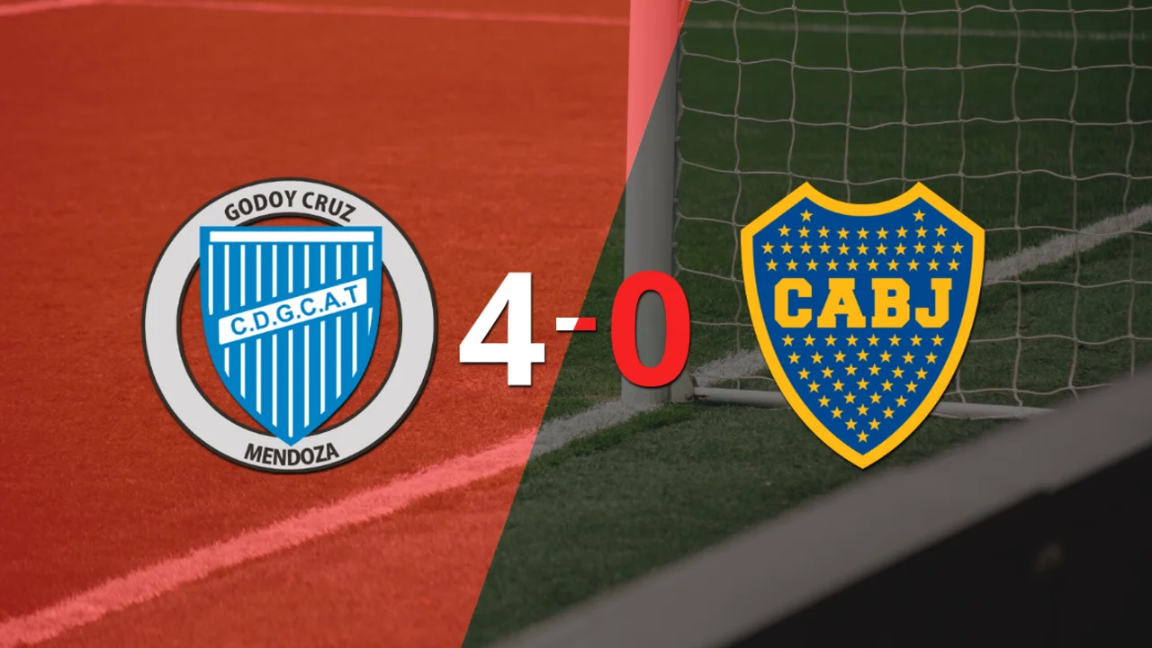 Godoy Cruz sentenció con goleada 4-0 a Boca Juniors