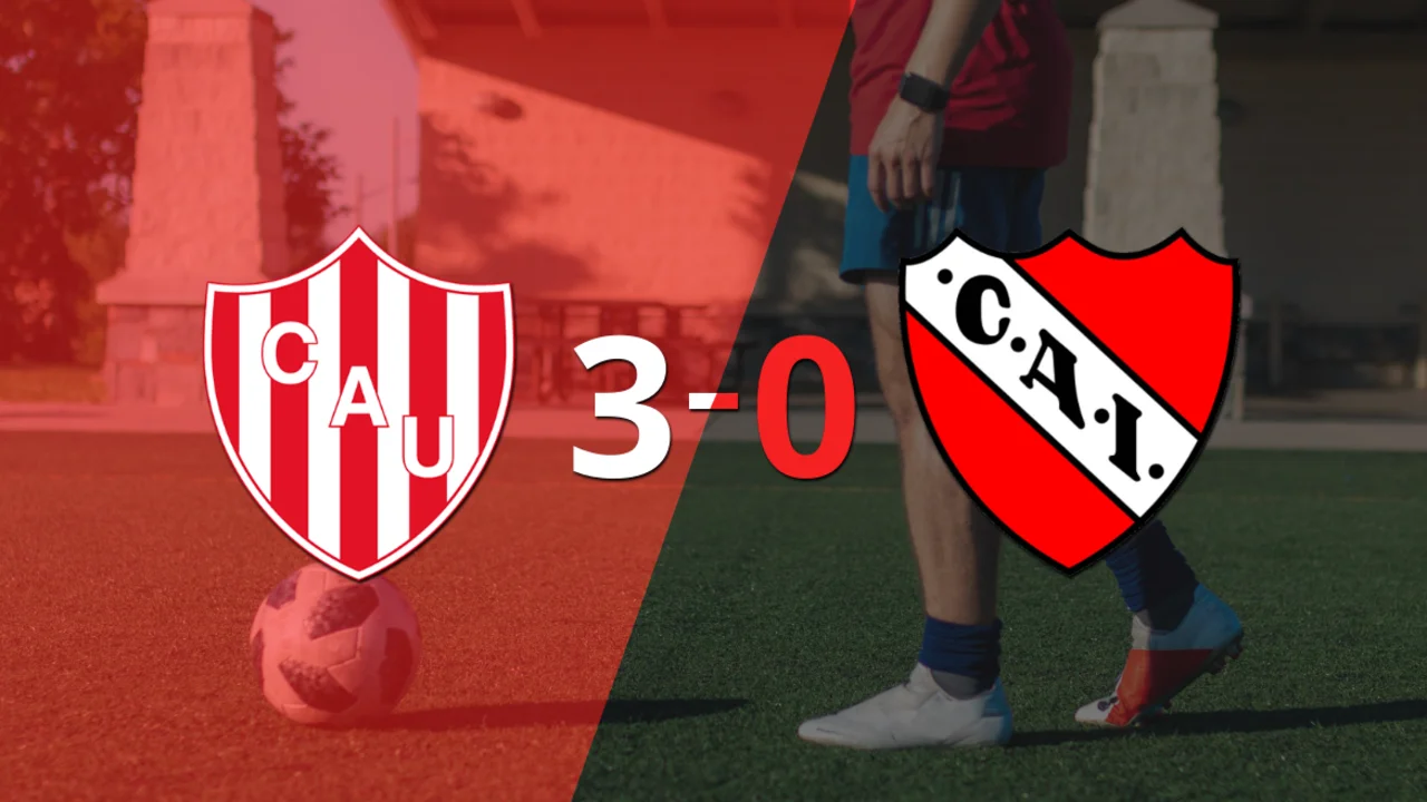 Unión golea 3-0 como local a Independiente