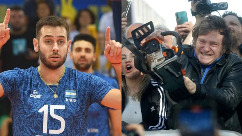 Luciano De Cecco, Javier Milei. Selección Argentina de vóley, CENARD, política, deportes