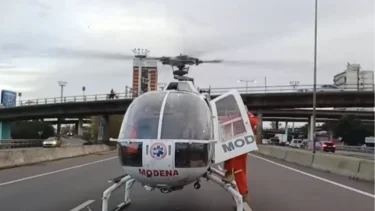 Accidente en General Paz: un helicóptero del SAME debió aterrizar en la avenida