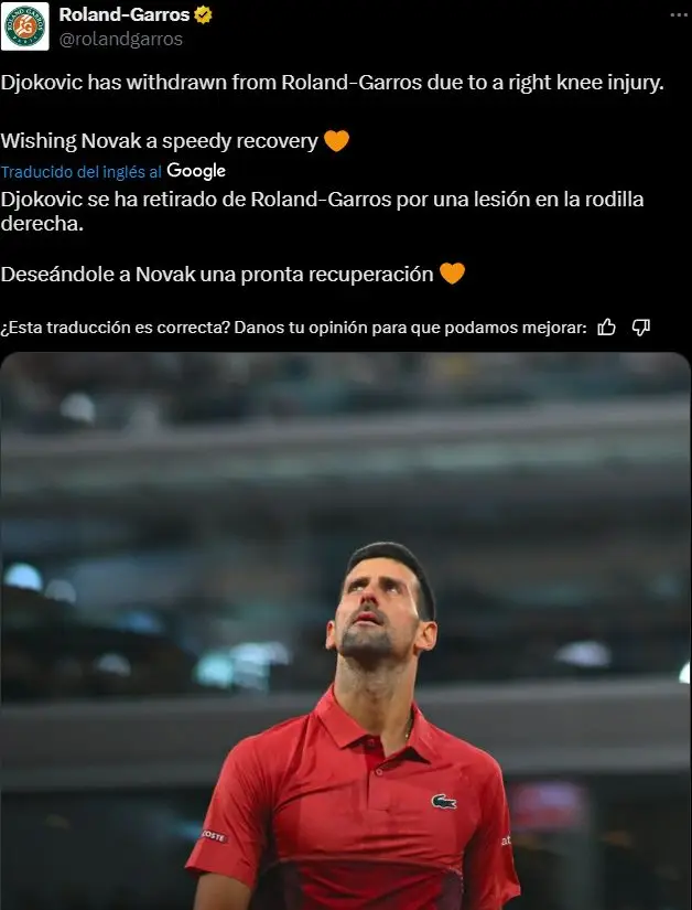 Roland Garros, Novak Djokovic, tenis, Francisco Cerúndolo, deportes