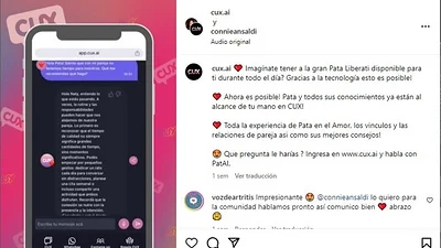Connie Ansaldi lanzó una app de IA para asistir la salud mental y generó un fuerte repudio Connie Ansaldi lanzó una app de IA para asistir la salud mental y generó un fuerte repudio